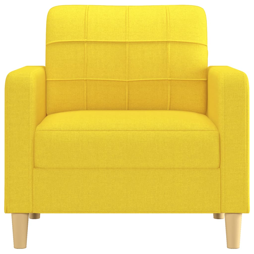 Poltrona Giallo Chiaro 60 cm in Tessuto