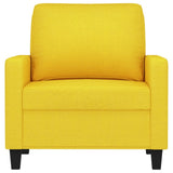 Poltrona Giallo Chiaro 60 cm in Tessuto