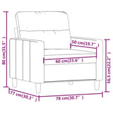 Poltrona Marrone 60 cm in Tessuto