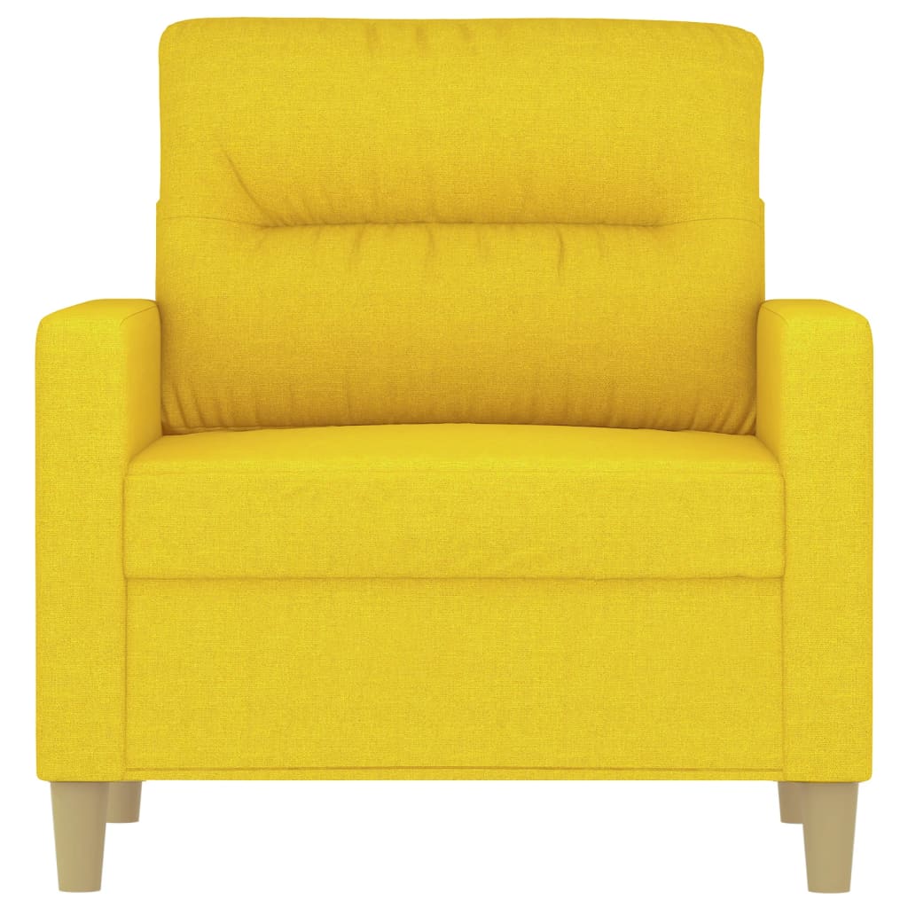 Poltrona Giallo Chiaro 60 cm in Tessuto