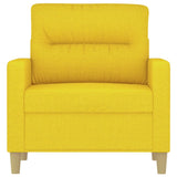 Poltrona Giallo Chiaro 60 cm in Tessuto