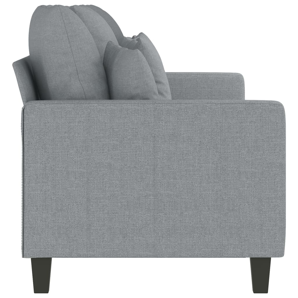 Divano a 3 Posti Grigio Chiaro 180 cm in Tessuto
