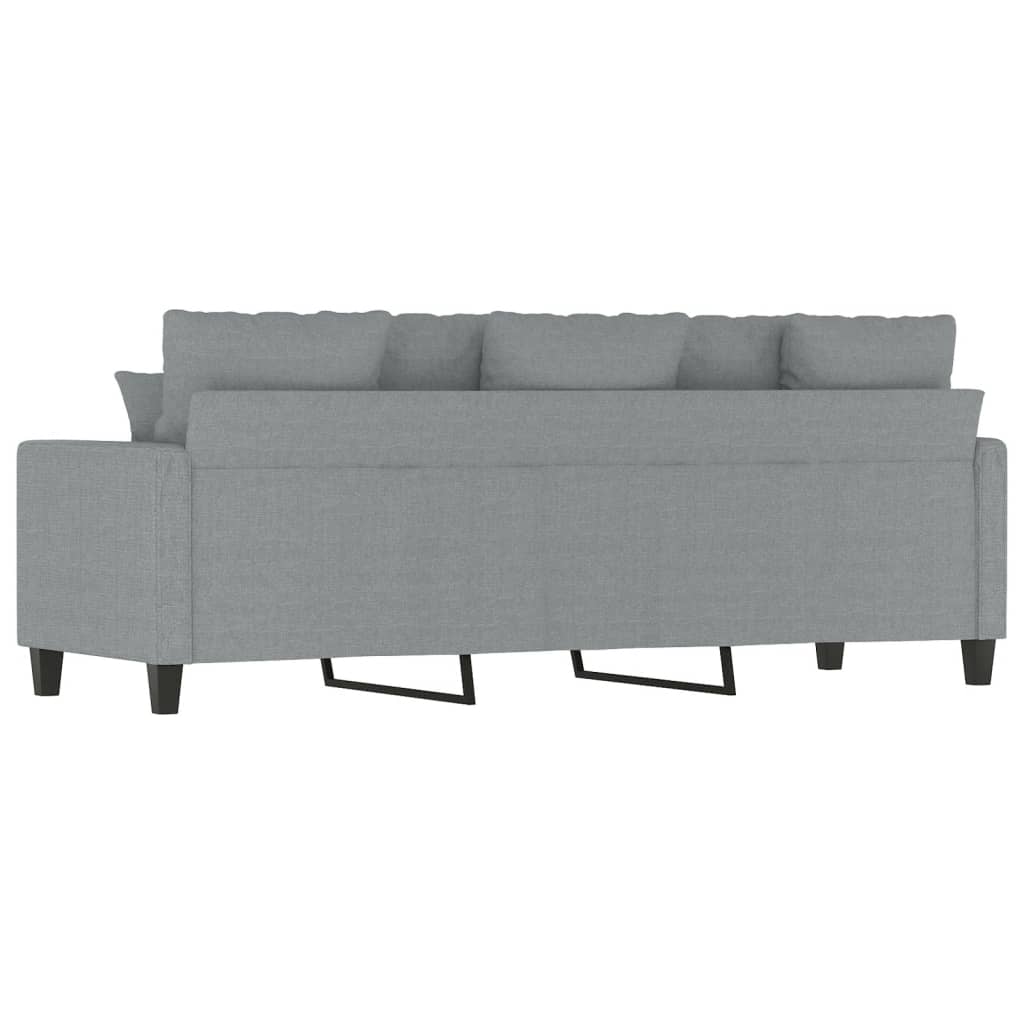 Divano a 3 Posti Grigio Chiaro 180 cm in Tessuto