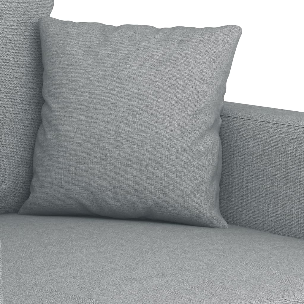 Divano a 3 Posti Grigio Chiaro 180 cm in Tessuto