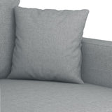 Divano a 3 Posti Grigio Chiaro 180 cm in Tessuto