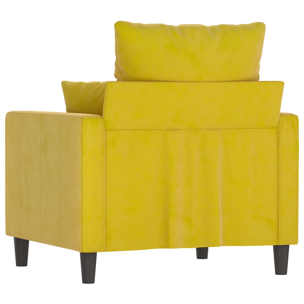 Poltrona Giallo 60 cm Velluto