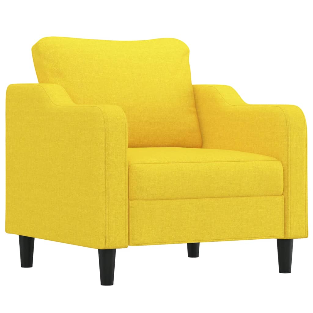 Poltrona Giallo Chiaro 60 cm in Tessuto