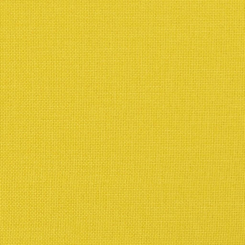 Divano a 2 Posti Giallo Chiaro 120 cm in Tessuto