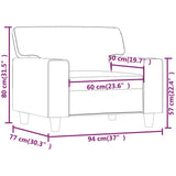 Poltrona Crema 60 cm in Similpelle