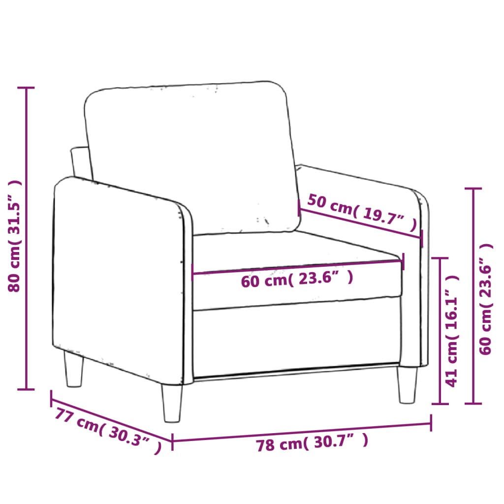 Poltrona Verde Scuro 60 cm Velluto