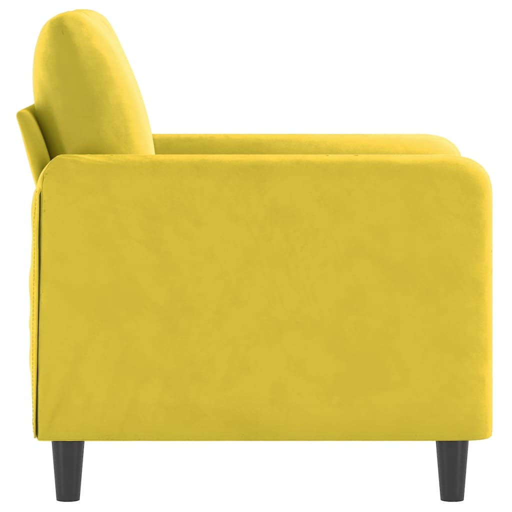 Poltrona Giallo 60 cm Velluto