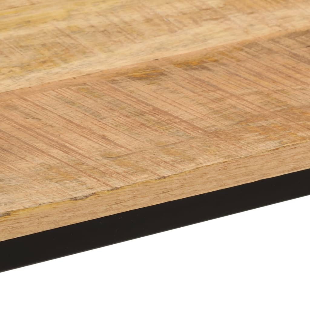 Tavolo Pranzo 110x55x75cm Legno Massello Mango Grezzo e Ferro