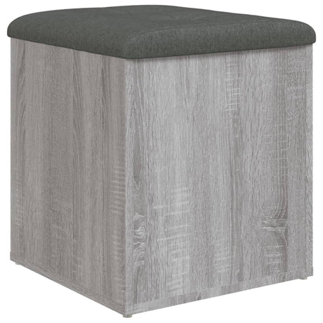 Panca Portaoggetti Grigio Sonoma 42x42x45 cm Legno Multistrato