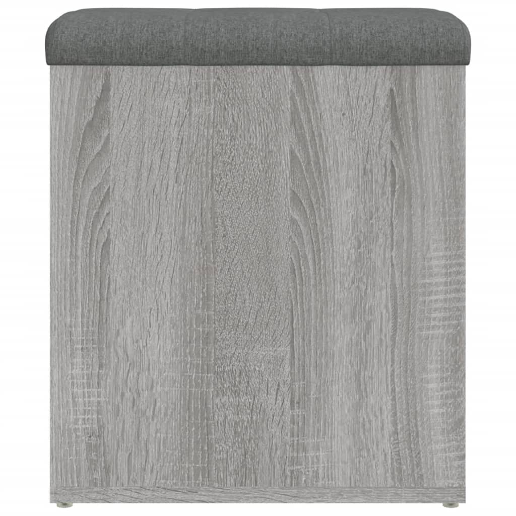 Panca Portaoggetti Grigio Sonoma 42x42x45 cm Legno Multistrato