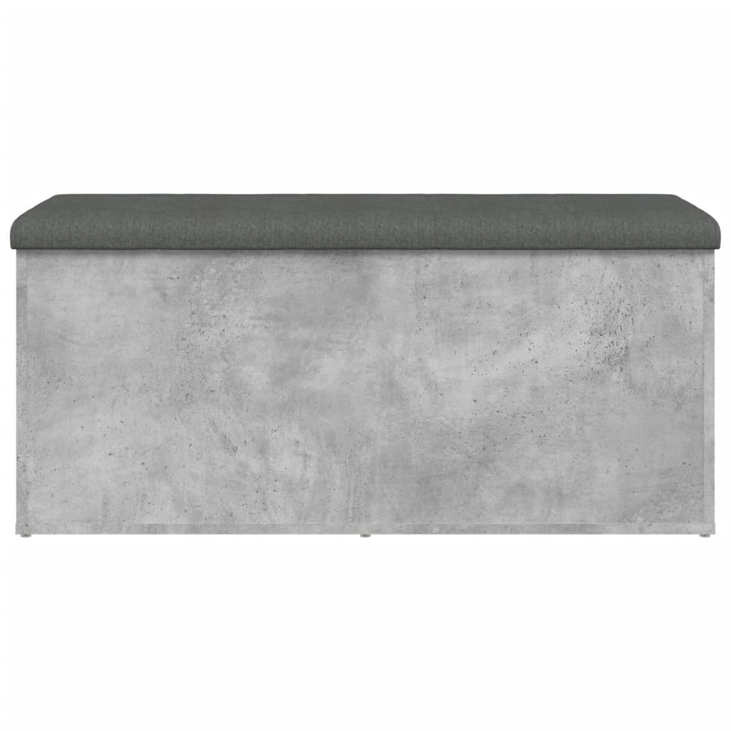 Panca Portaoggetti Grigio Cemento 102x42x45cm Legno Multistrato