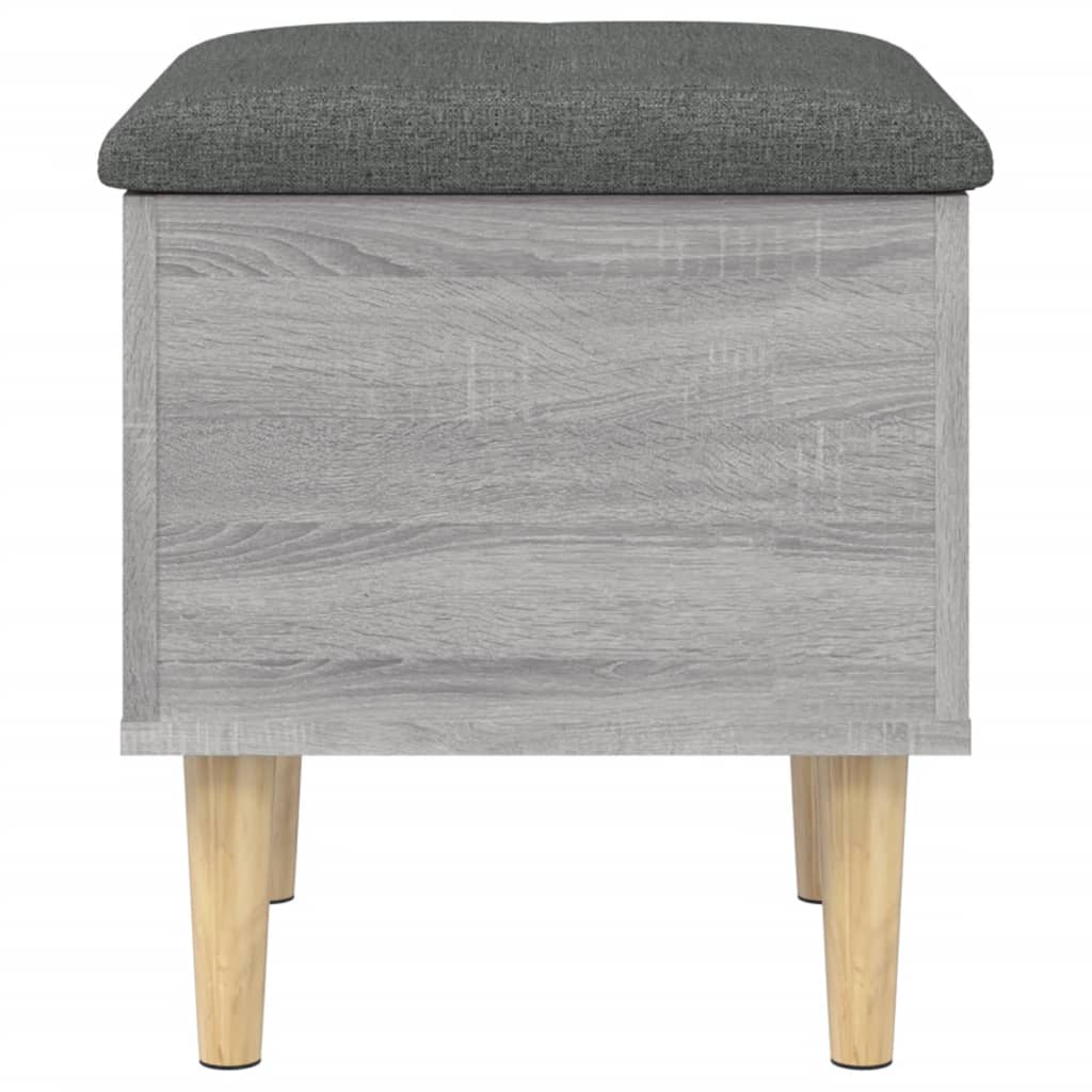 Panca Portaoggetti Grigio Sonoma 42x42x46 cm Legno Multistrato