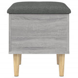 Panca Portaoggetti Grigio Sonoma 42x42x46 cm Legno Multistrato