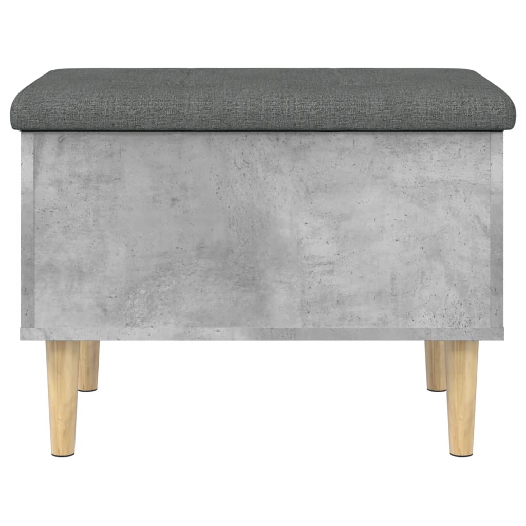 Panca Portaoggetti Grigio Cemento 62x42x46 cm Legno Multistrato