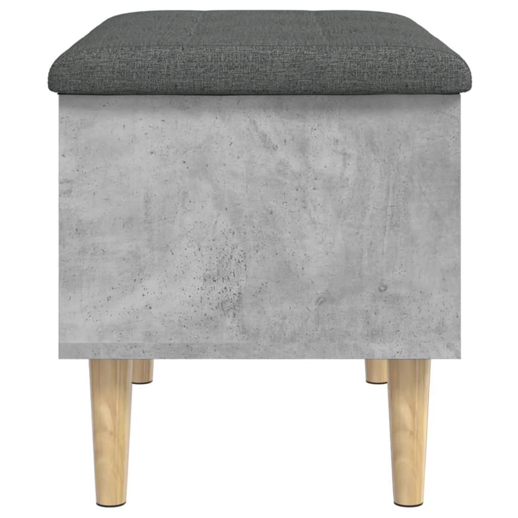 Panca Portaoggetti Grigio Cemento 62x42x46 cm Legno Multistrato