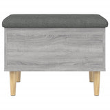 Panca Portaoggetti Grigio Sonoma 62x42x46 cm Legno Multistrato