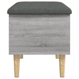 Panca Portaoggetti Grigio Sonoma 62x42x46 cm Legno Multistrato