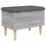 Panca Portaoggetti Grigio Sonoma 62x42x46 cm Legno Multistrato