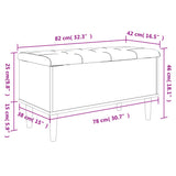 Panca Portaoggetti Bianca 82x42x46 cm in Legno Multistrato