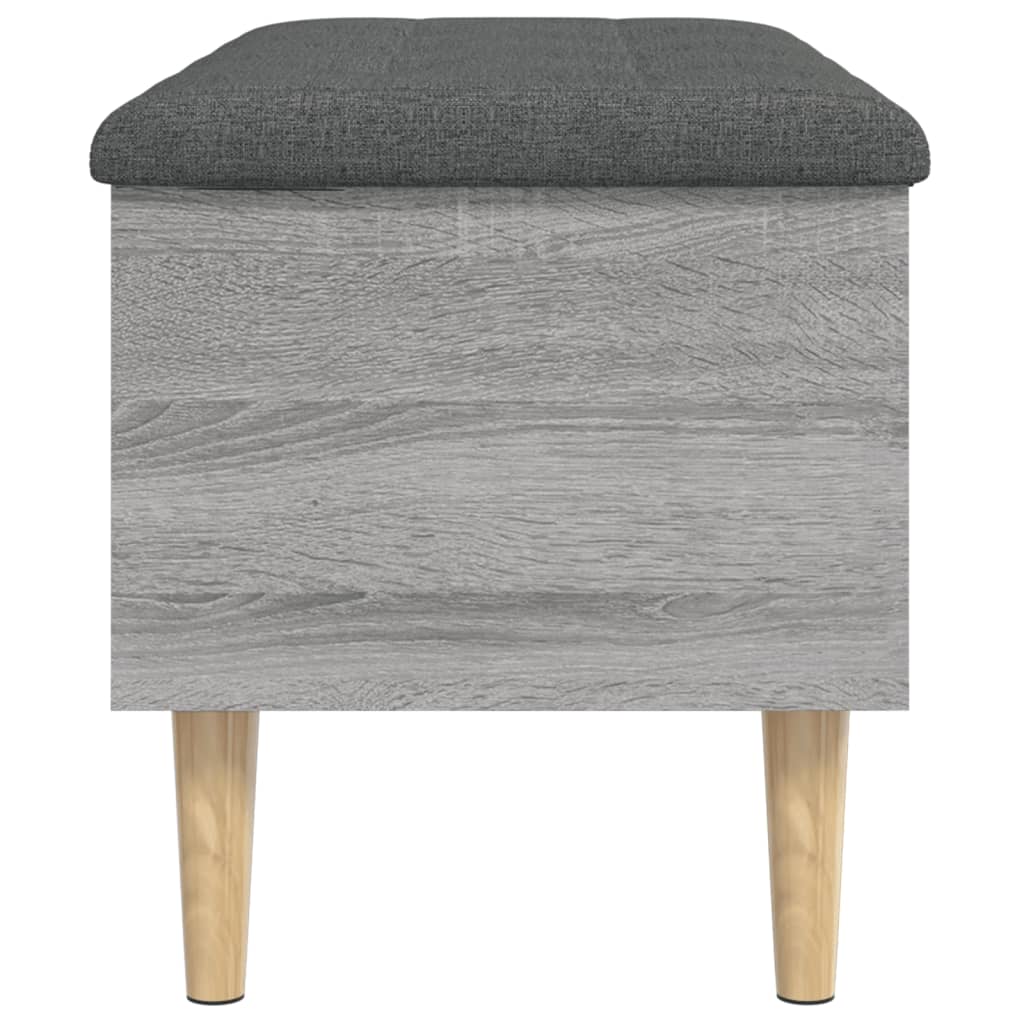 Panca Portaoggetti Grigio Sonoma 82x42x46 cm Legno Multistrato