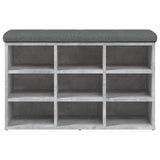 Panca Porta Scarpe Grigio Cemento 82x32x50cm Legno Multistrato