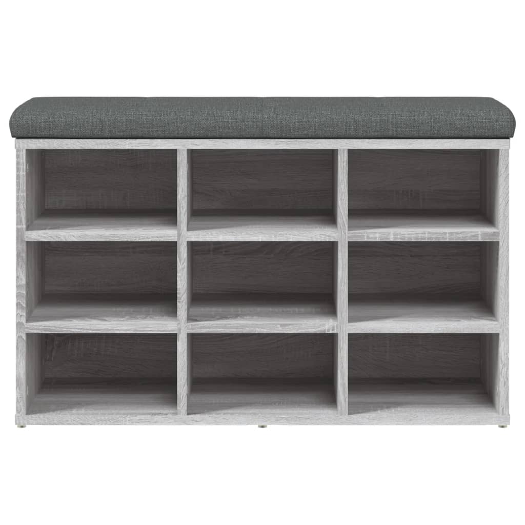 Panca Porta Scarpe Grigio Sonoma 82x32x50 cm Legno Multistrato