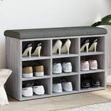 Panca Porta Scarpe Grigio Sonoma 82x32x50 cm Legno Multistrato