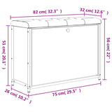 Panca Portascarpe Cassetto Ribaltabile Rovere Sonoma 82x32x56cm