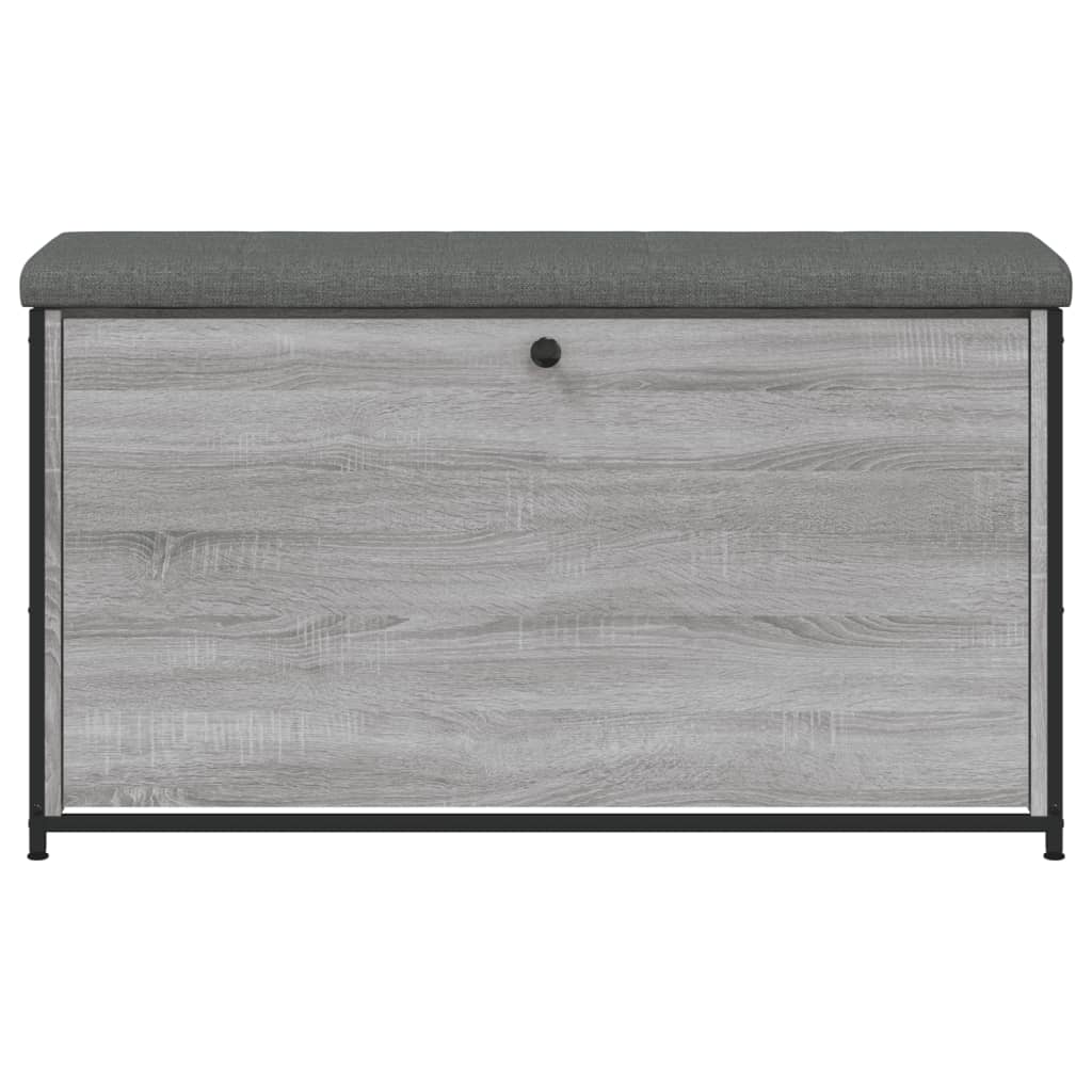 Panca Portascarpe Cassetto Ribaltabile Grigio Sonoma 102x32x56