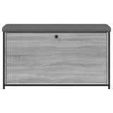 Panca Portascarpe Cassetto Ribaltabile Grigio Sonoma 102x32x56