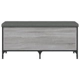 Panca Portaoggetti Grigio Sonoma 102x42x45 cm Legno Multistrato