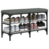 Panca Porta Scarpe Grigio Sonoma 82x32x47 cm Legno Multistrato