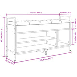 Panca Porta Scarpe Rovere Marrone 105,5x32x57,5 cm