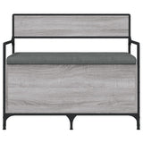 Panca Portaoggetti Grigio Sonoma 85,5x42x73,5 cm Multistrato