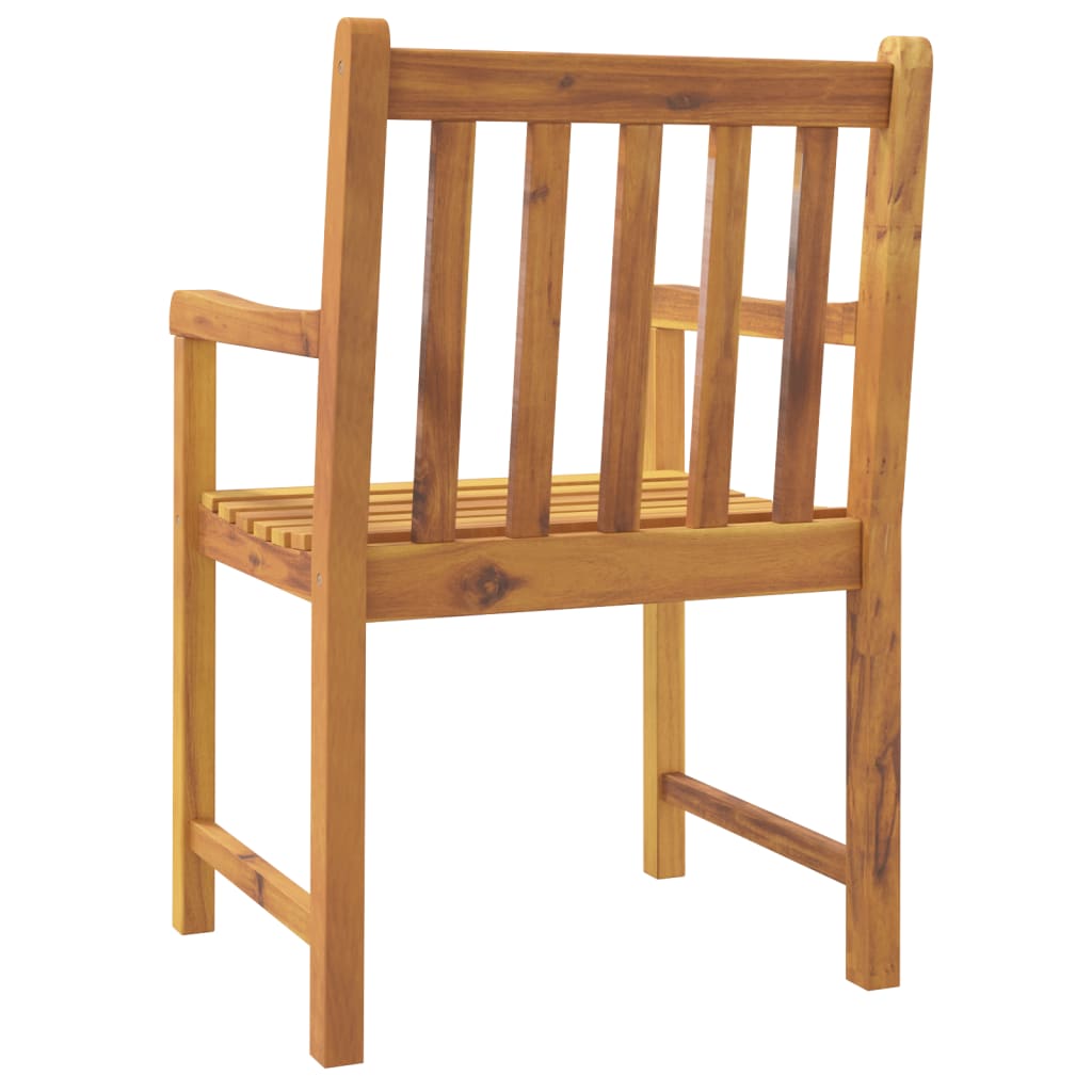 Sedie da Giardino 4 pz 56x55,5x90 cm Legno Massello di Acacia