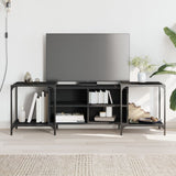 Mobile Porta TV Nero 153x37x50 cm in Legno Multistrato