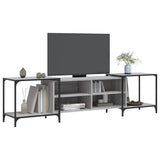 Mobile Porta TV Grigio Sonoma 203x37x50 cm in Legno Multistrato