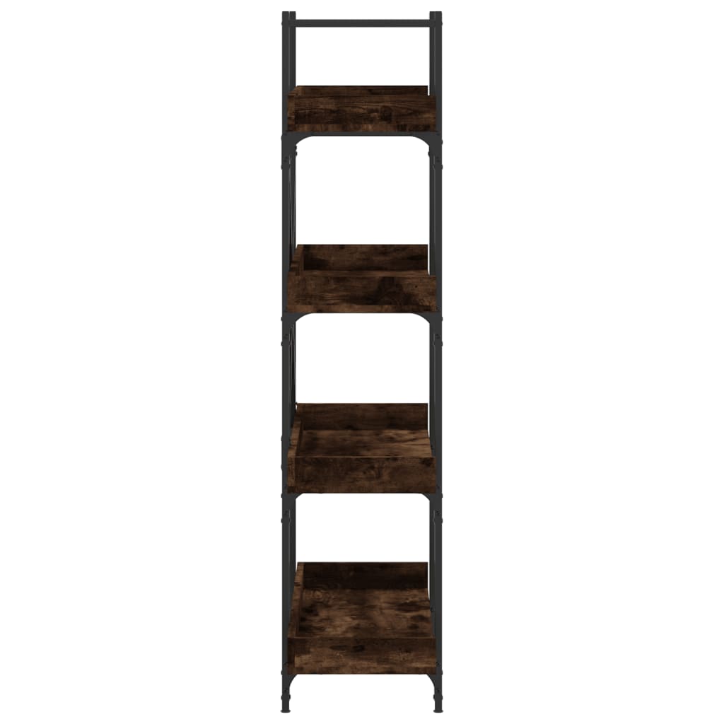 Libreria 4 Ripiani Rovere Fumo 100x33x145,5cm Legno Multistrato
