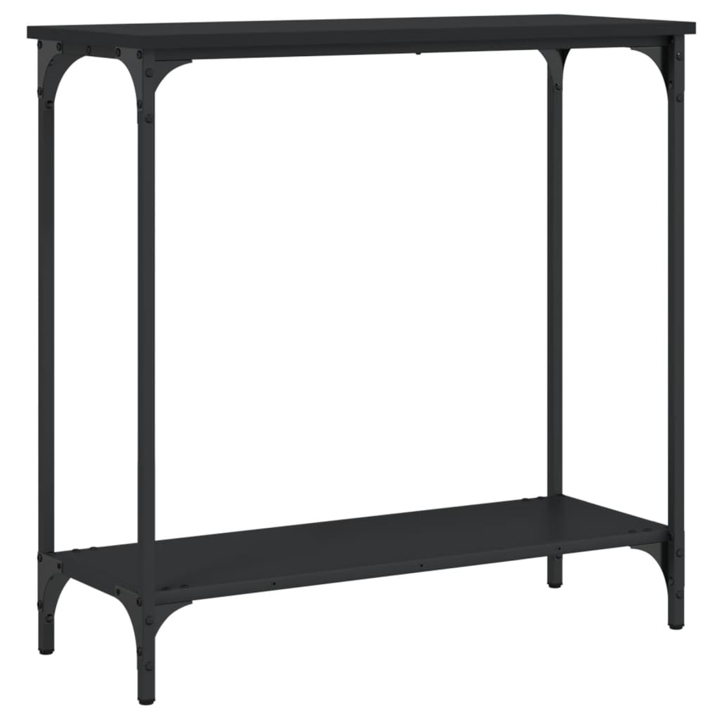 Tavolino Consolle Nero 75x30,5x75 cm in Legno Multistrato