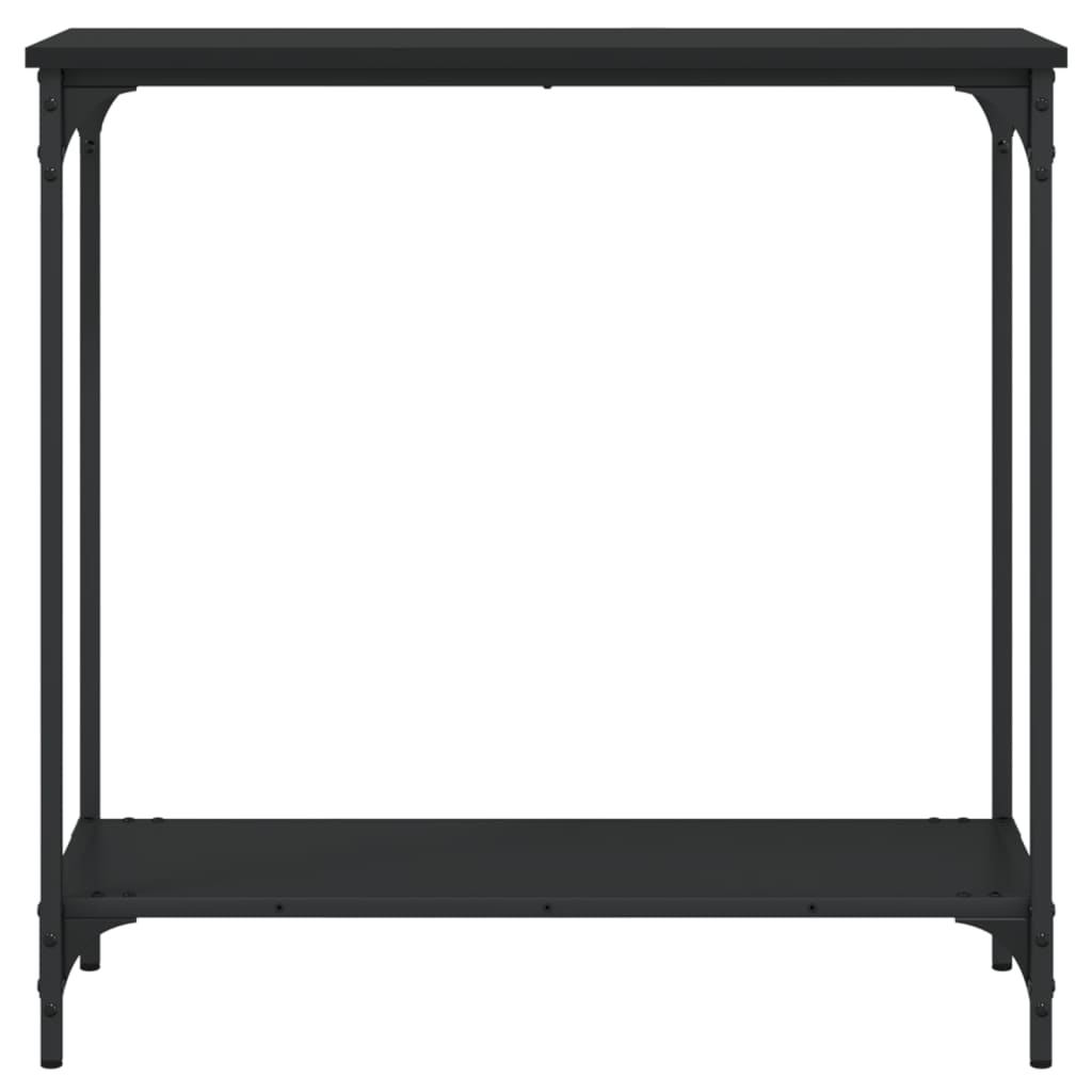 Tavolino Consolle Nero 75x30,5x75 cm in Legno Multistrato