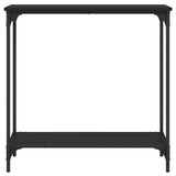 Tavolino Consolle Nero 75x30,5x75 cm in Legno Multistrato