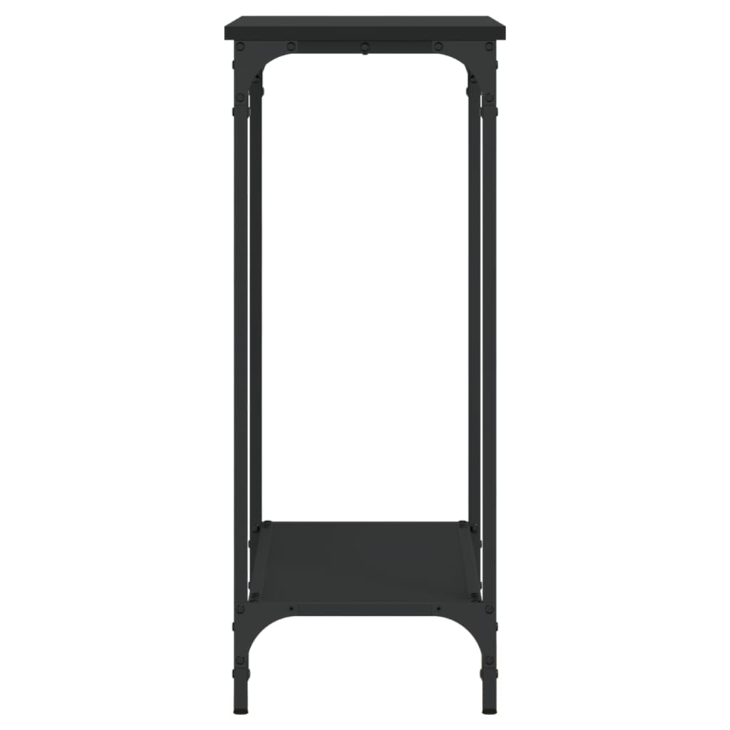 Tavolino Consolle Nero 75x30,5x75 cm in Legno Multistrato