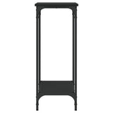 Tavolino Consolle Nero 75x30,5x75 cm in Legno Multistrato