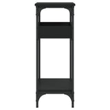 Tavolo Consolle con Ripiano Nero 75x29x75cm Legno Multistrato