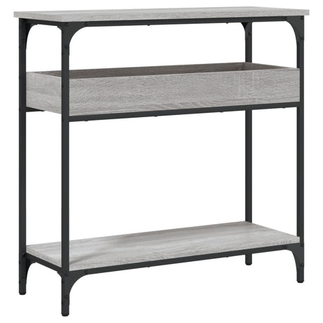 Tavolo Consolle Ripiano Grigio Sonoma 75x29x75cm Multistrato