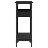 Tavolo Consolle con Ripiano Nero 100x29x75cm Legno Multistrato